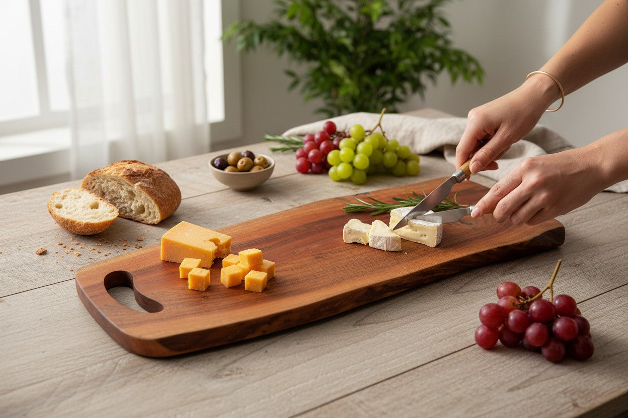 Acacia Wood 30" X 10" Cutting/Serving Board