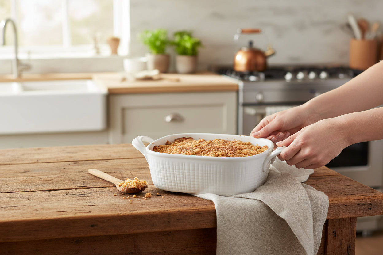 1.3QT WHT SQR. LINEN BAKER