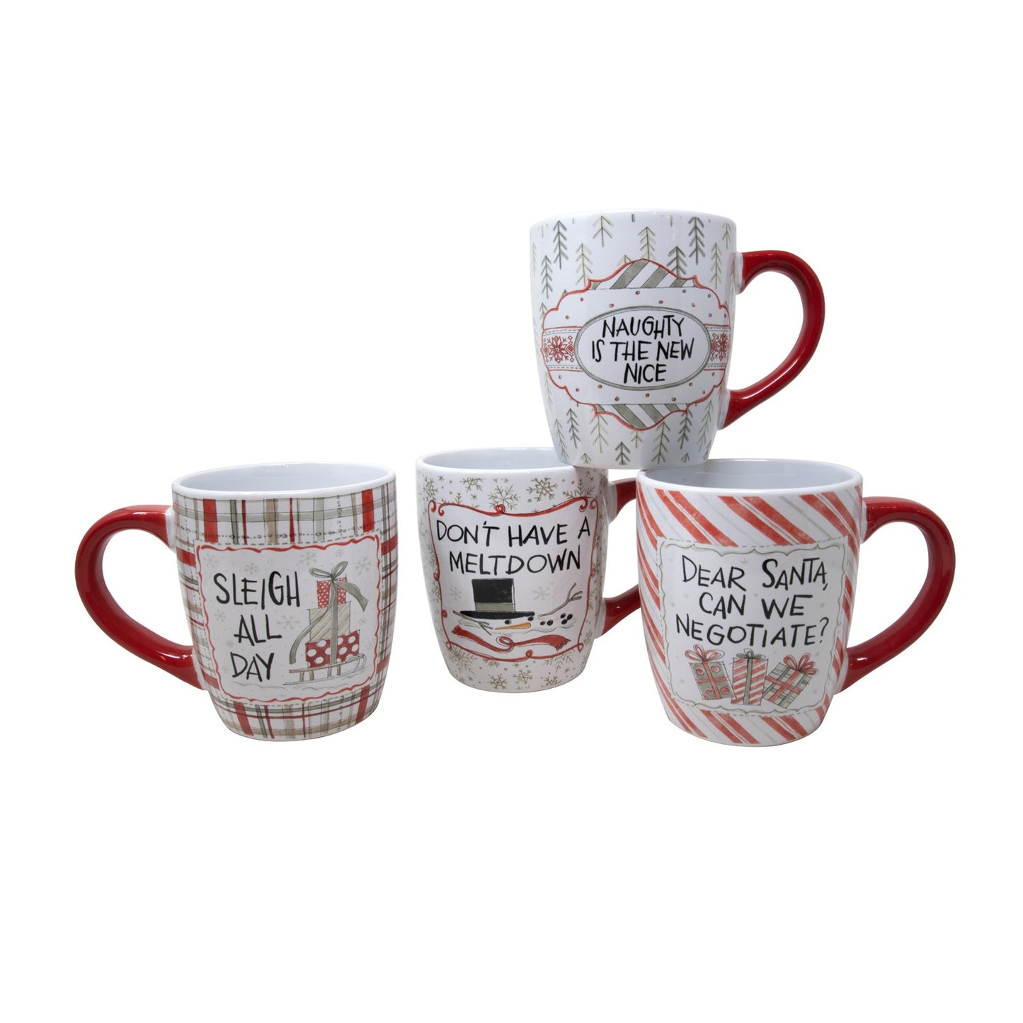 25 Oz Holiday Fun Mugs - 4 Assorted Designs