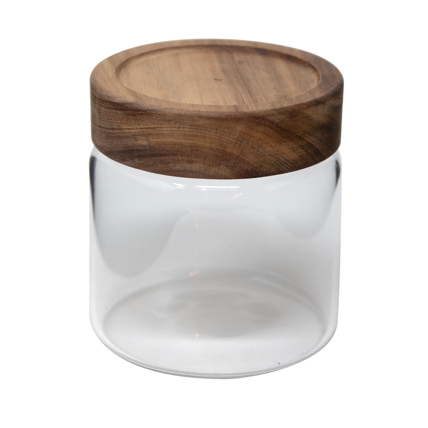 18 OZ BOROSILICATE JAR W/ ACACIA WOOD LID