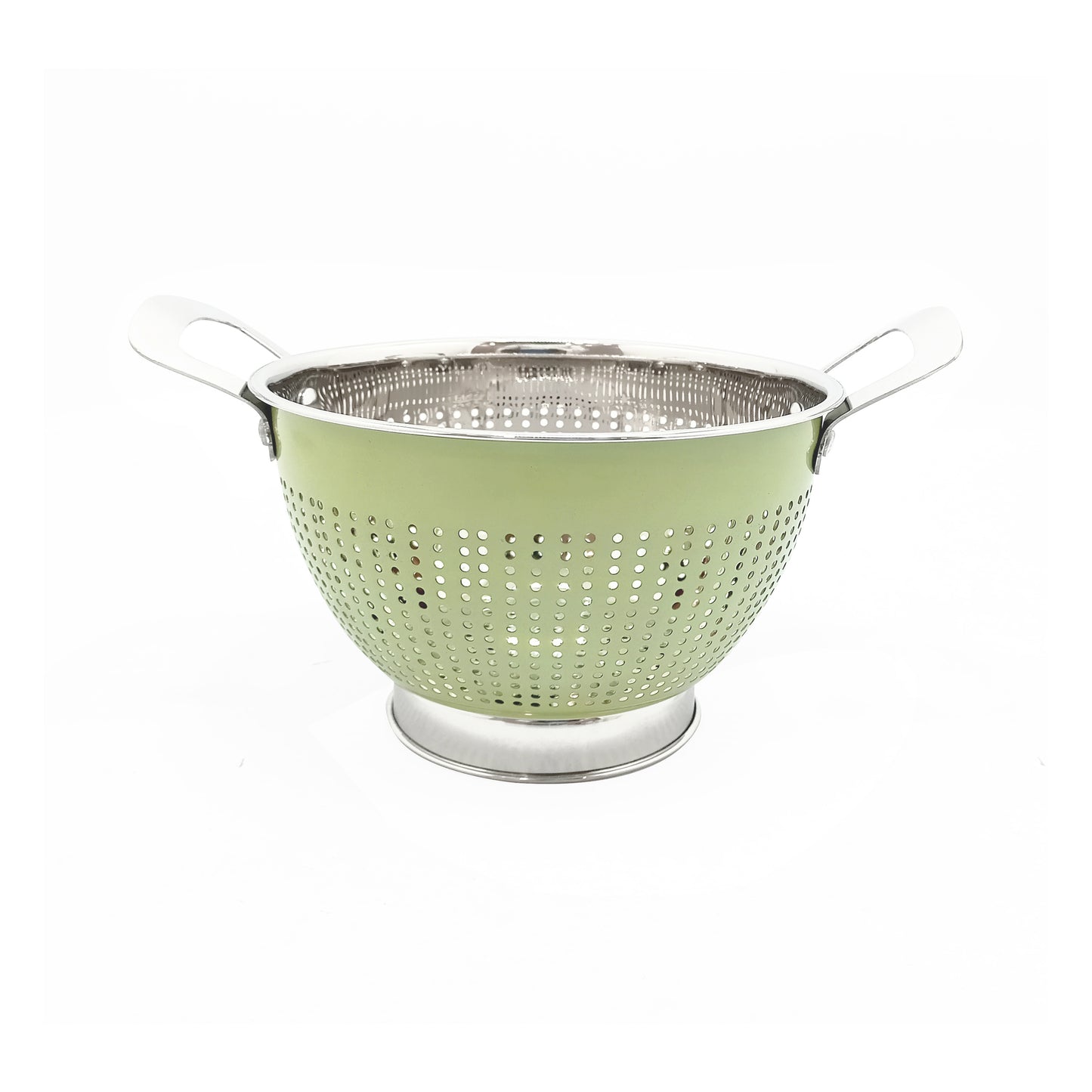 1.5 QT STAINLESS STEEL COLANDER WITH MINT GREEN EXTERIOR