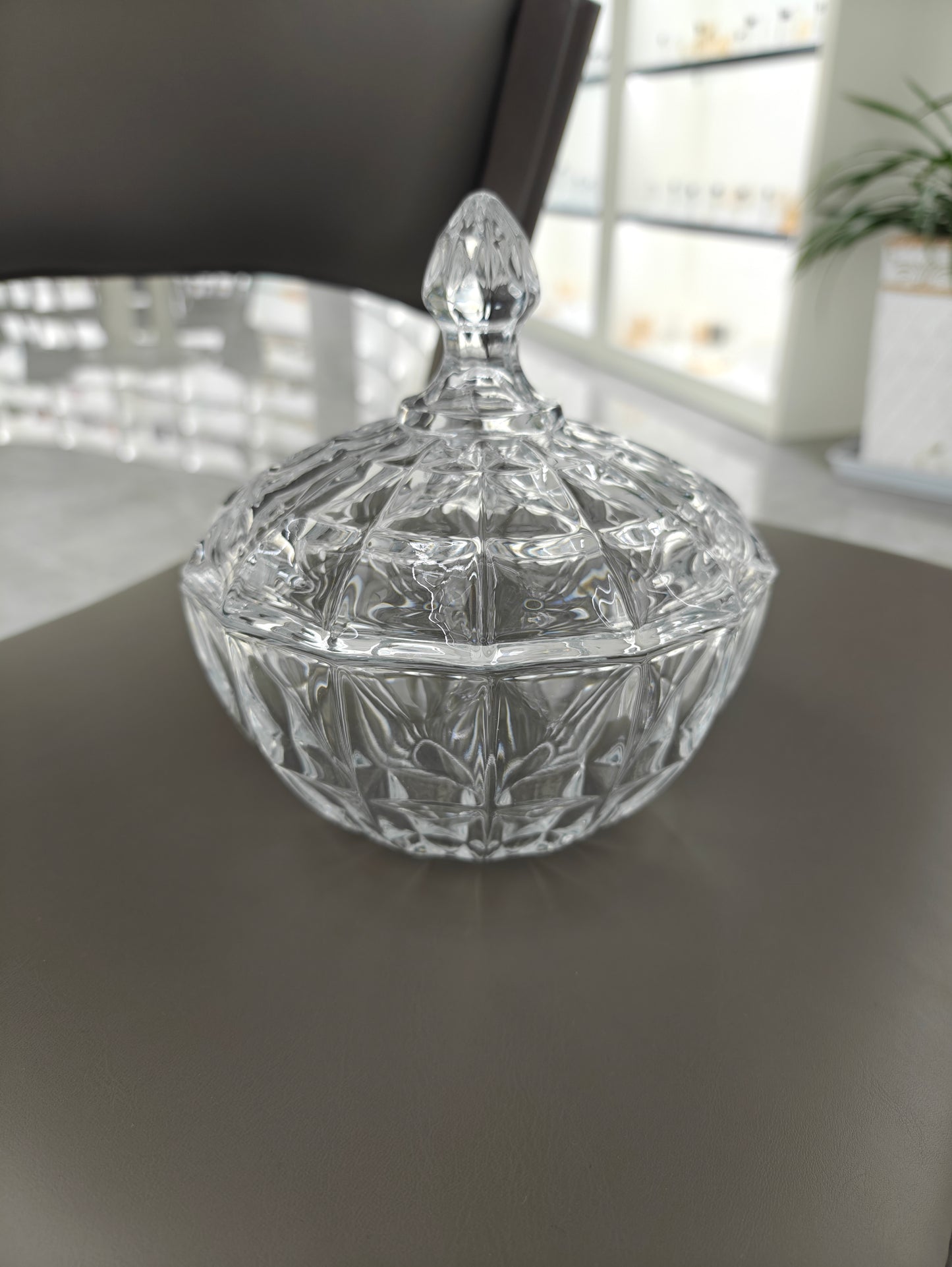 Window Pane Candy Jar 6.5x7.2"