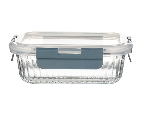 12.5 oz Ribbed Rect. Borosilicate Food Storage