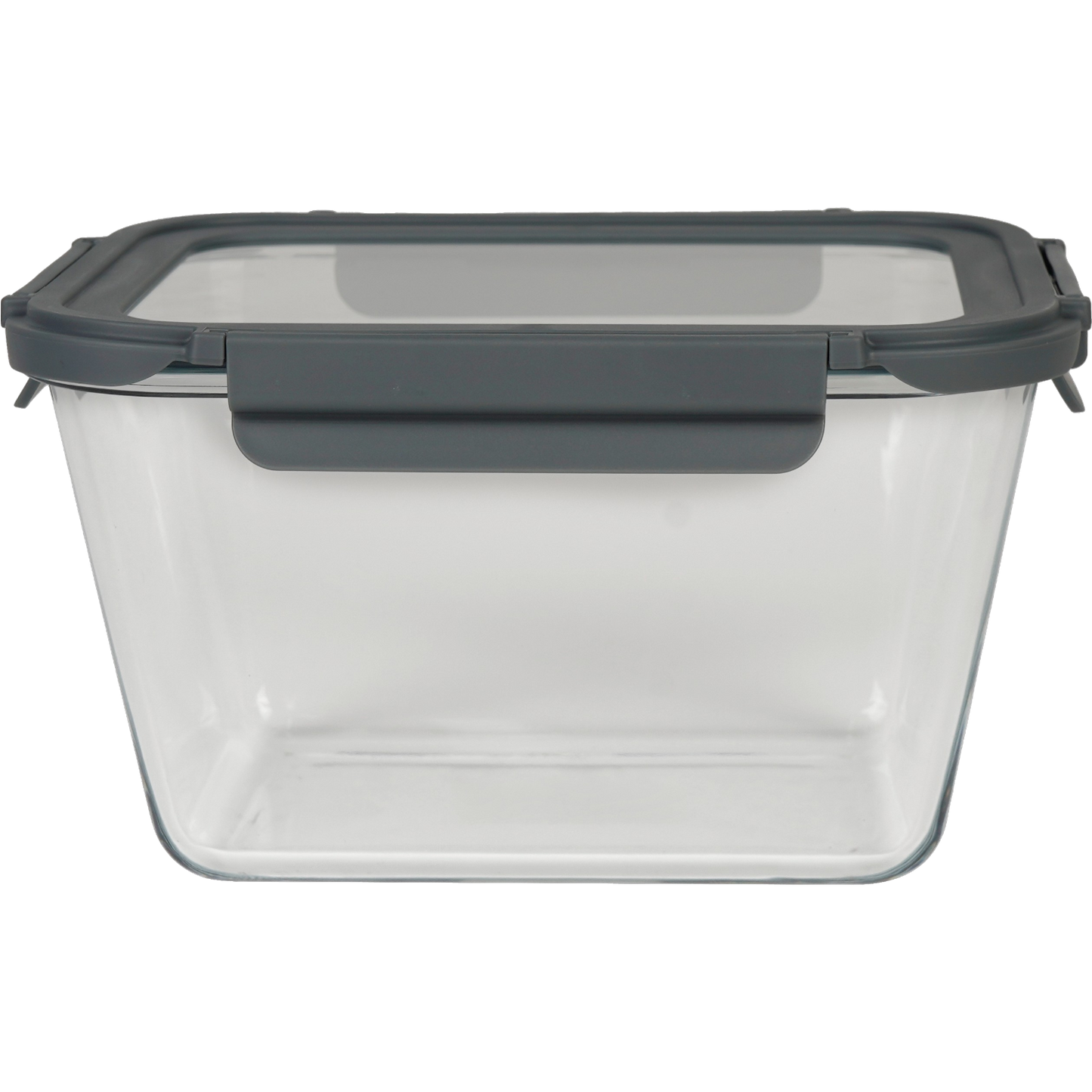 83 OZ RECT. BOROSILICATE DEEP FOOD STORAGE W/ GRAY LID