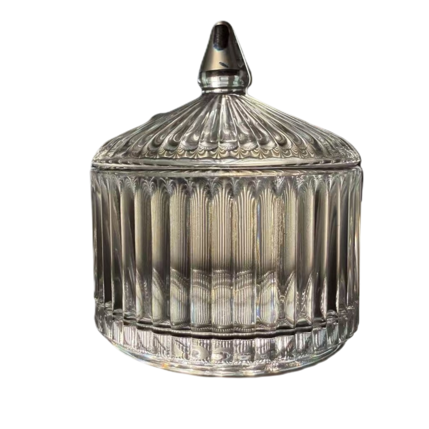 SMALL COLONNADE GLASS CANDY JAR
