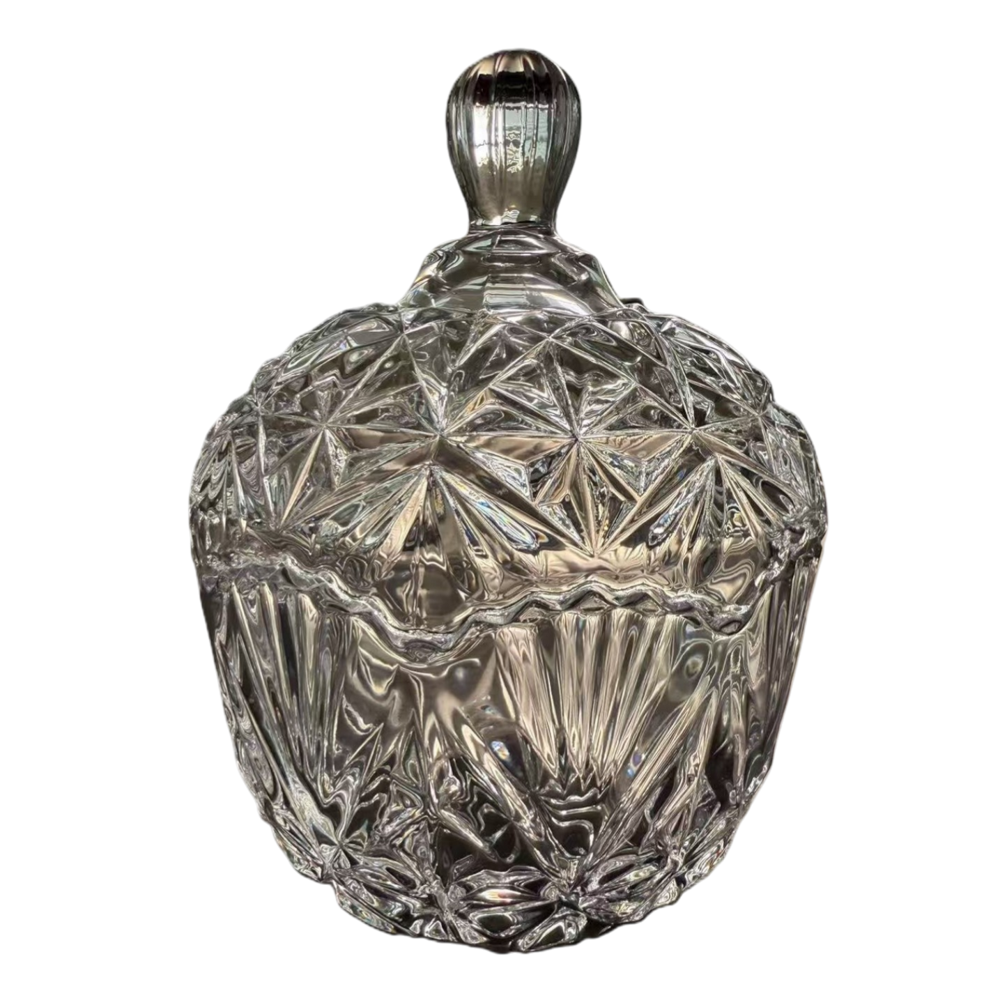 LARGE CUT GLASS CANDY JAR