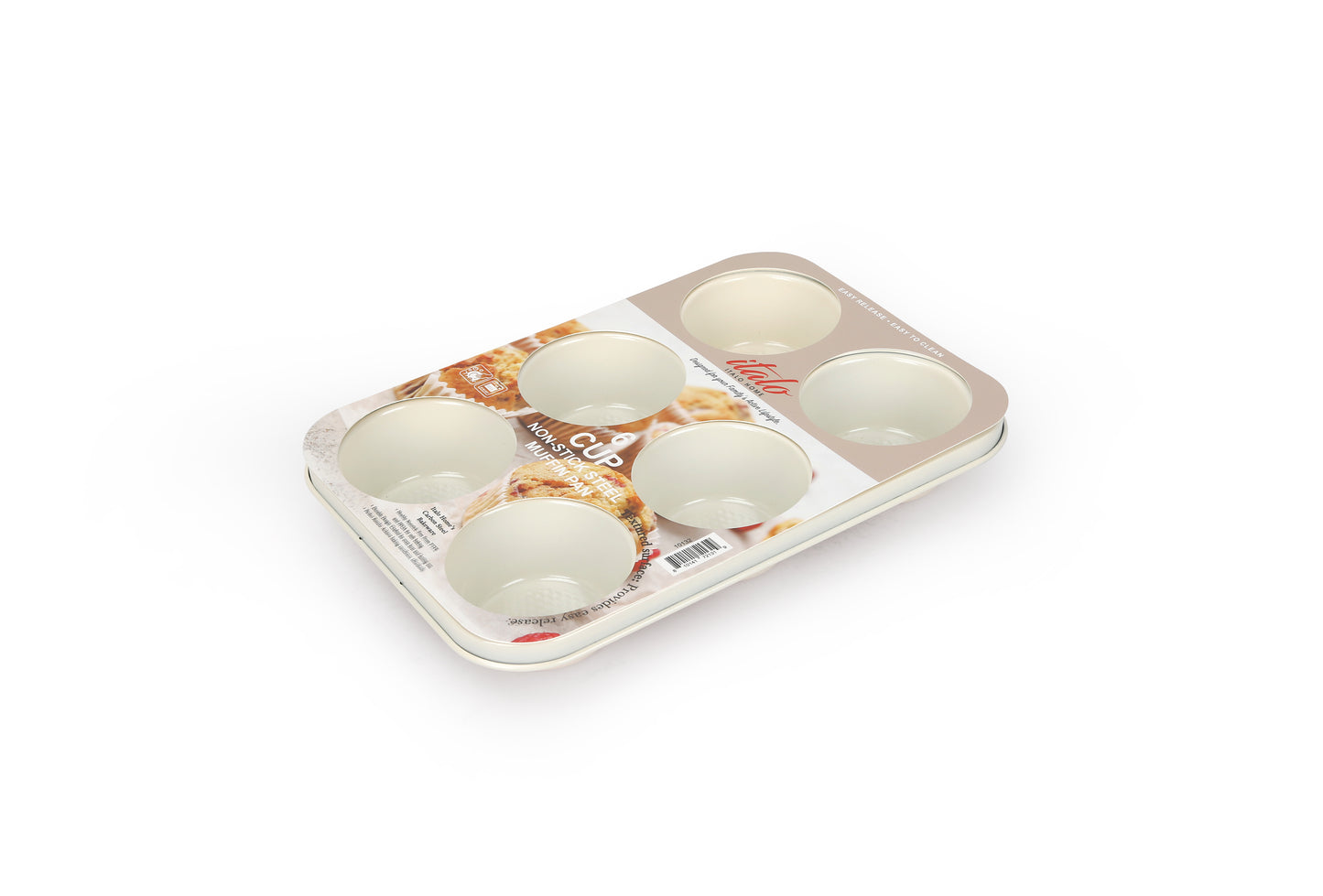 6 CUP MUFFIN PAN-CREAM