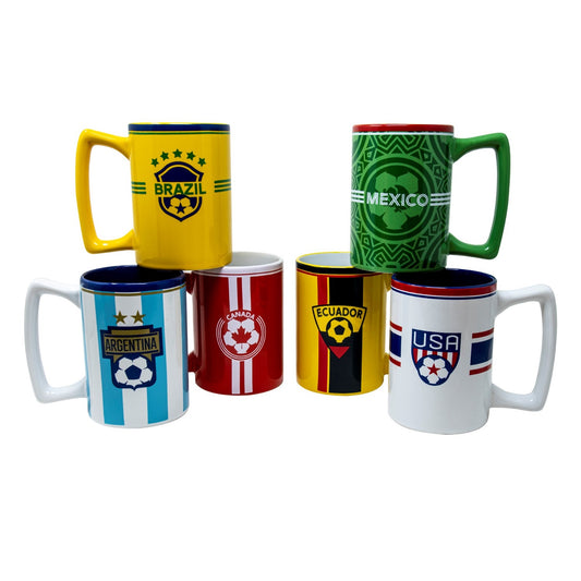 22 OZ THE AMERICAS SOCCER MUGS A/6