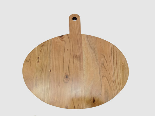 ACACIA WOOD 23.5" X 17" PADDLE SERVING BOARD WITH HANDLE