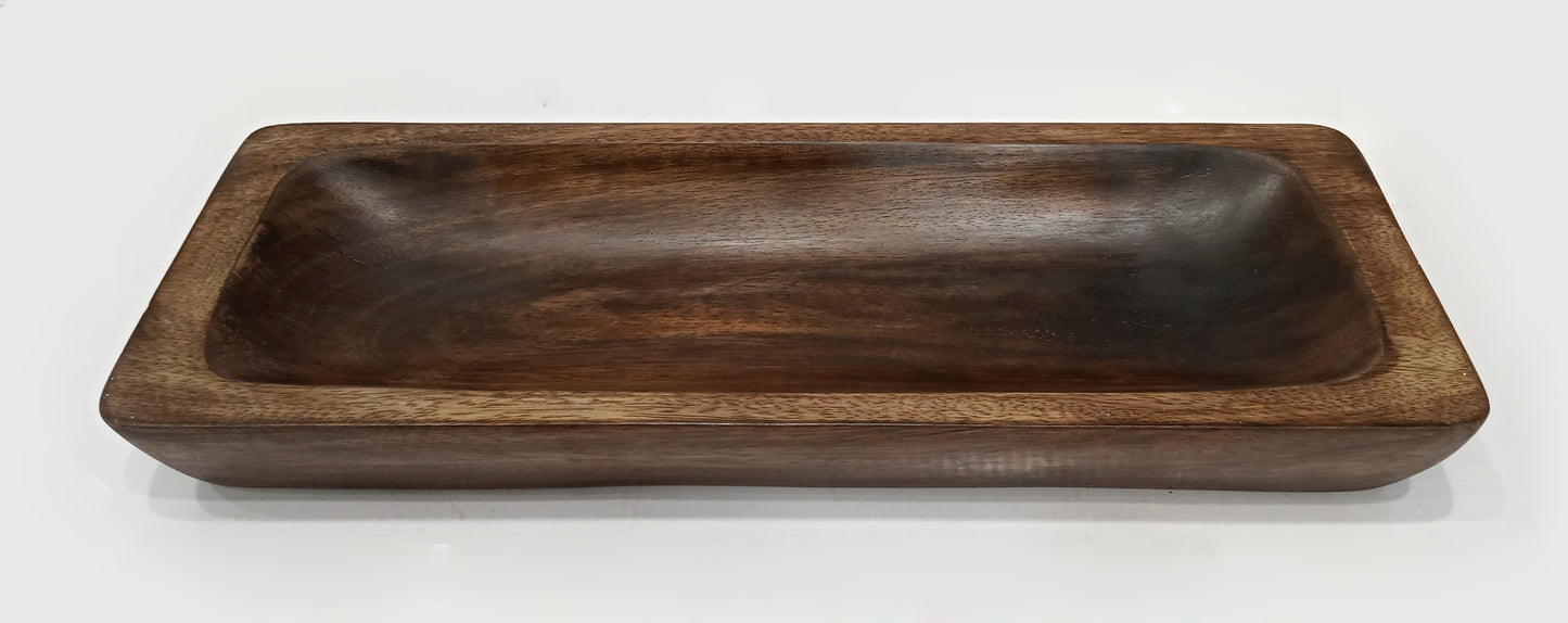 DARK MANGO WOOD 14" X 5" RECTANGULAR SERVER