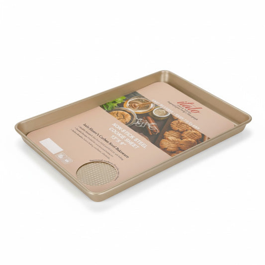 METALLIC CHAMPAGNE 13" X 9" TEXTURED METAL COOKIE SHEET