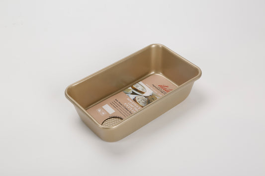 METALLIC CHAMPAGNE 9" X 5"  TEXTURED METAL LOAF PAN