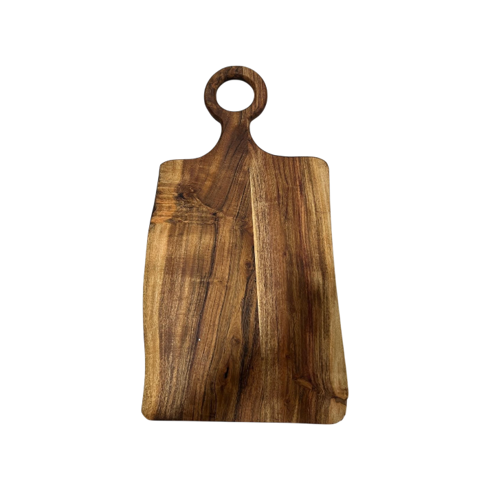 ACACIA WOOD 21" X 10.5" CUTTING BOARD WITH HANDLE