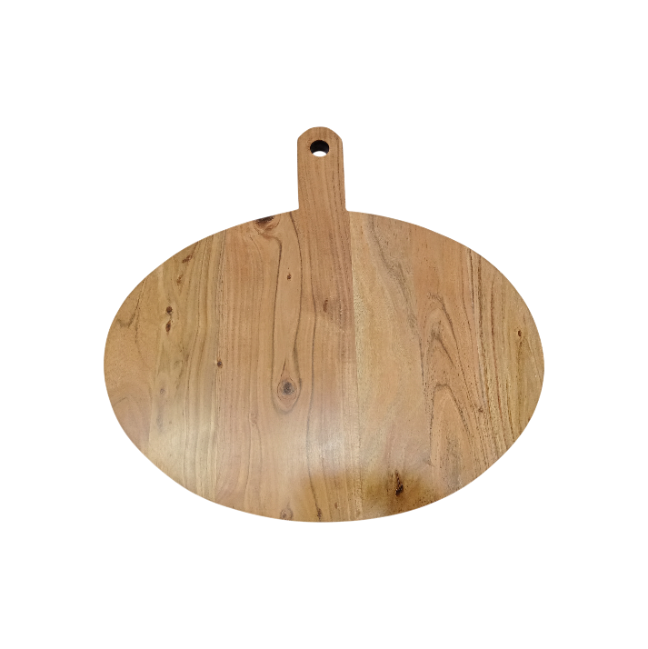 ACACIA WOOD 23.5" X 17" PADDLE SERVING BOARD WITH HANDLE