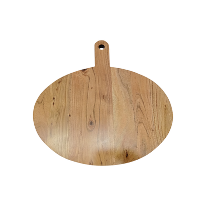 ACACIA WOOD 23.5" X 17" PADDLE SERVING BOARD WITH HANDLE