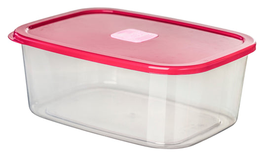 RECTANGULAR FUSHIA PLASTIC VACUUM FOOD CONTAINER