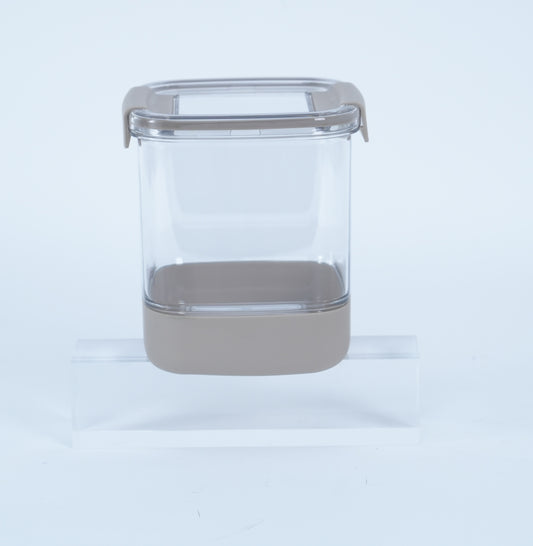 TAUPE 50.7 OZ SQUARE PLASTIC FODD STORAGE CONTAINER