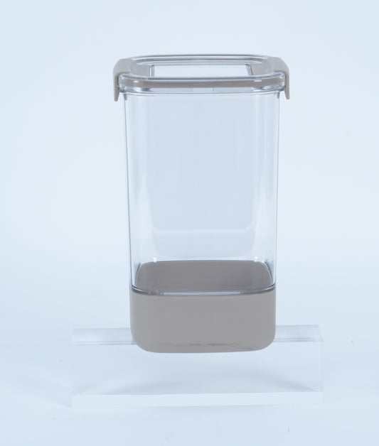 TAUPE 79.5 OZ SQUARE PLASTIC FOOD STRAGE CONTAINER