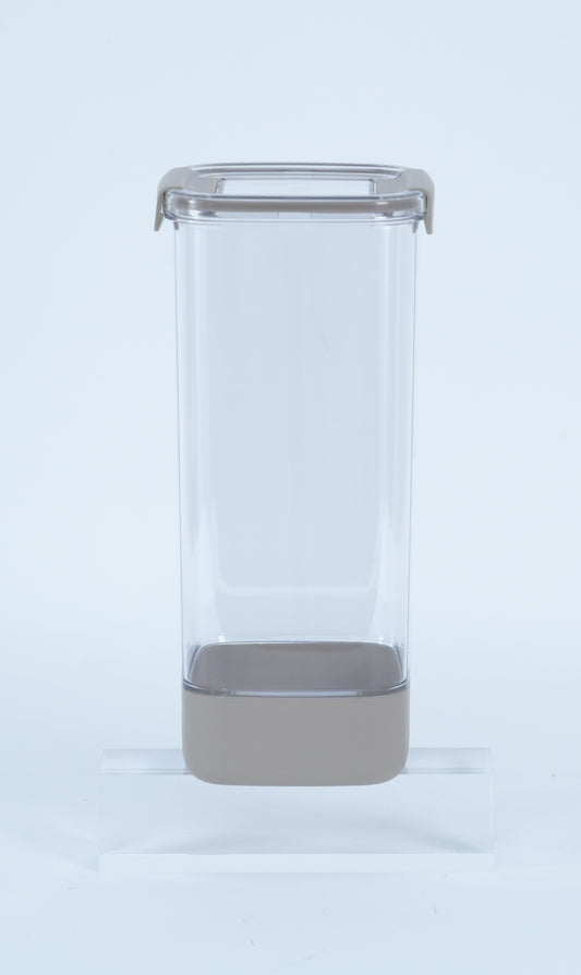 TAUPE 113.5 OZ SQUARE PLASTIC FOOD STORAGE CONTAINER