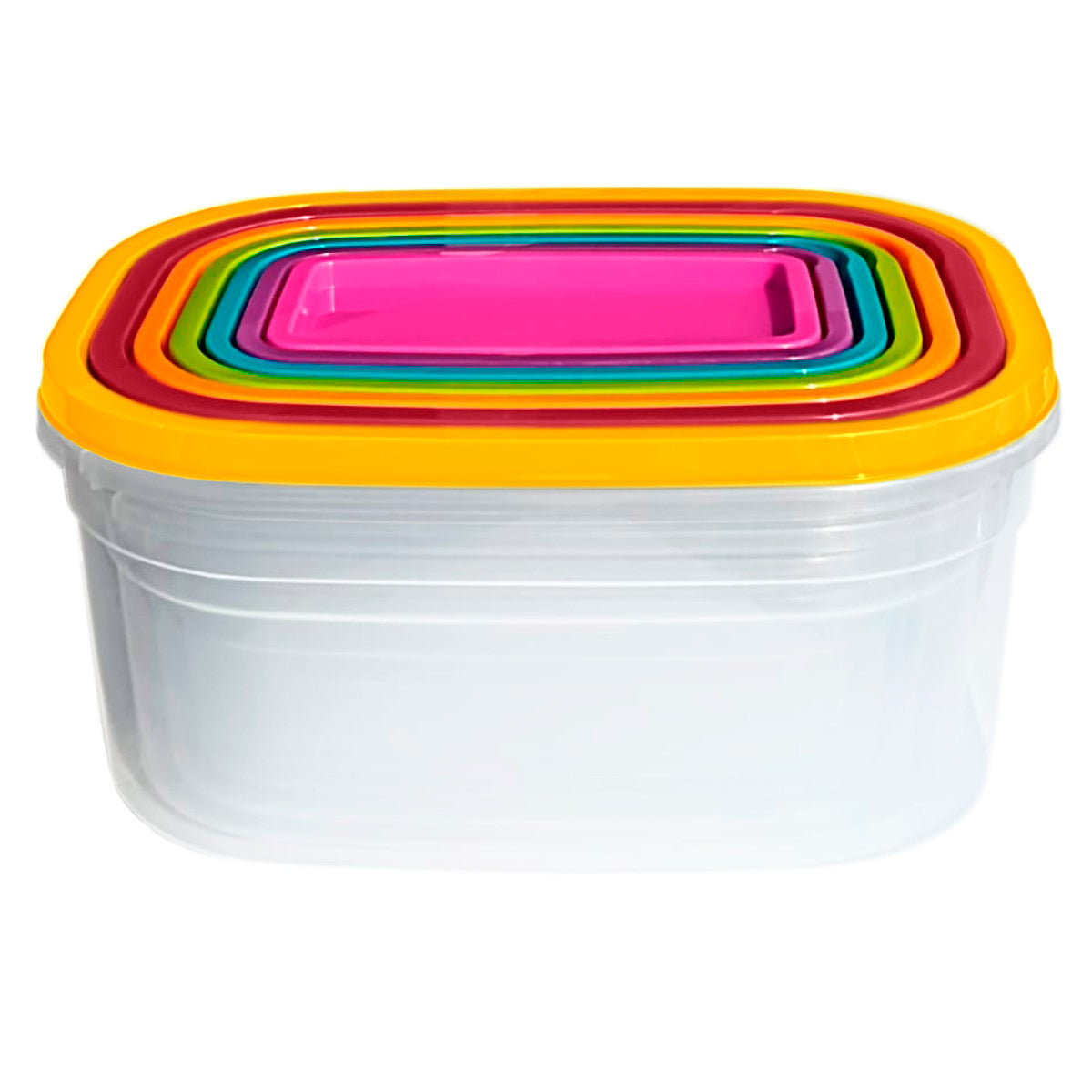 7PC RECTANGULAR  PLASTIC FOOD STORAGE SET