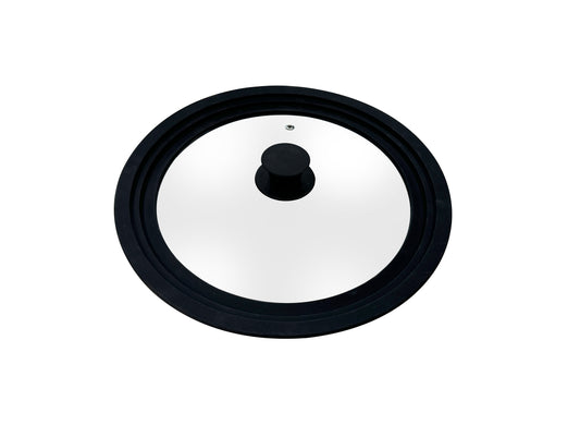 TEMPERED GLASS LID WITH SILICONE RIM- FITS 10", 11" AND 12" PANS