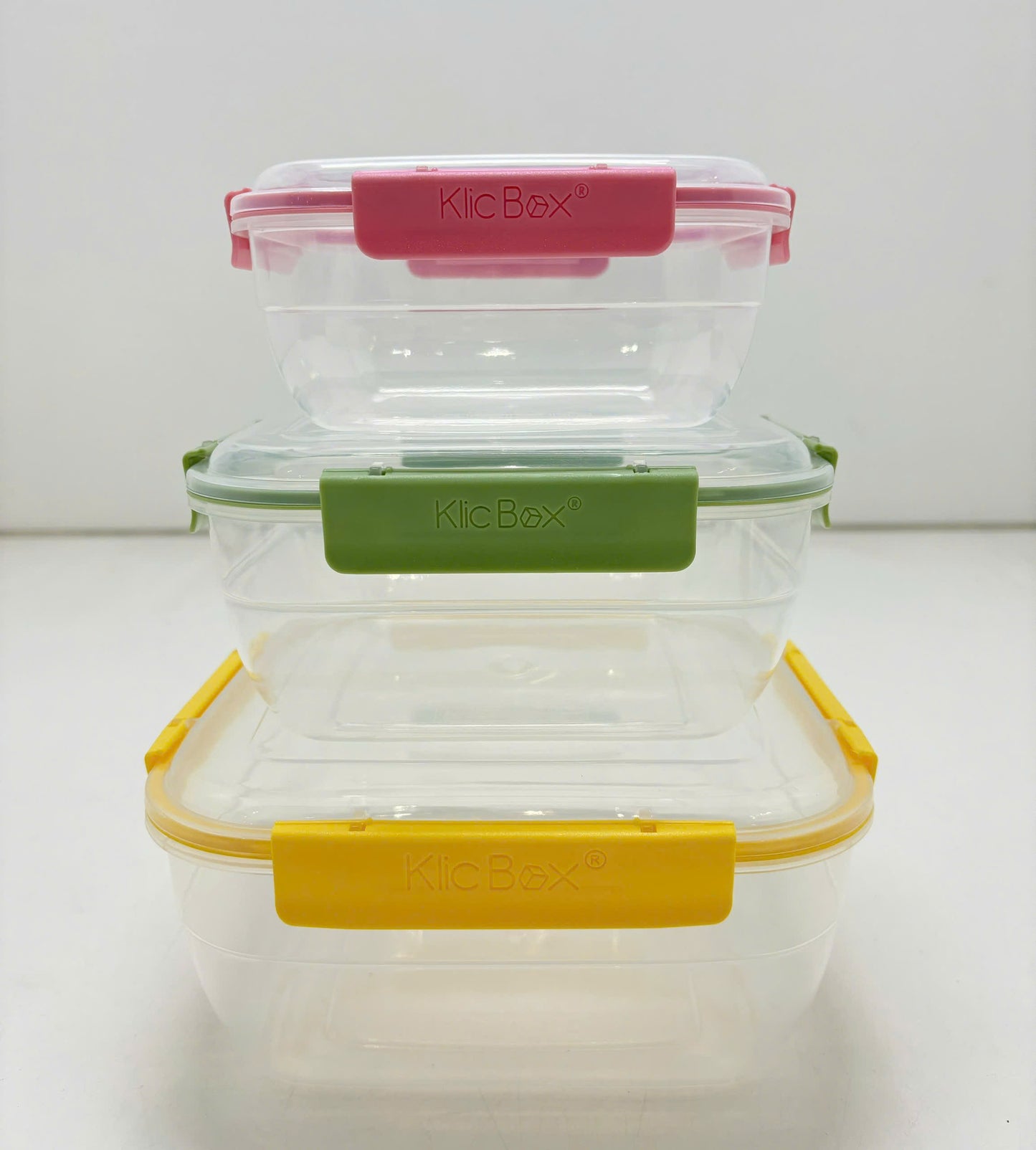 S/3 LARGE SQUARE PLASTIC FOOD STORAGE SET