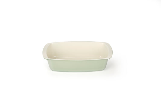 SAGE/CREAM 9" X 5" BOROSILICATE GLASS LOAF PAN