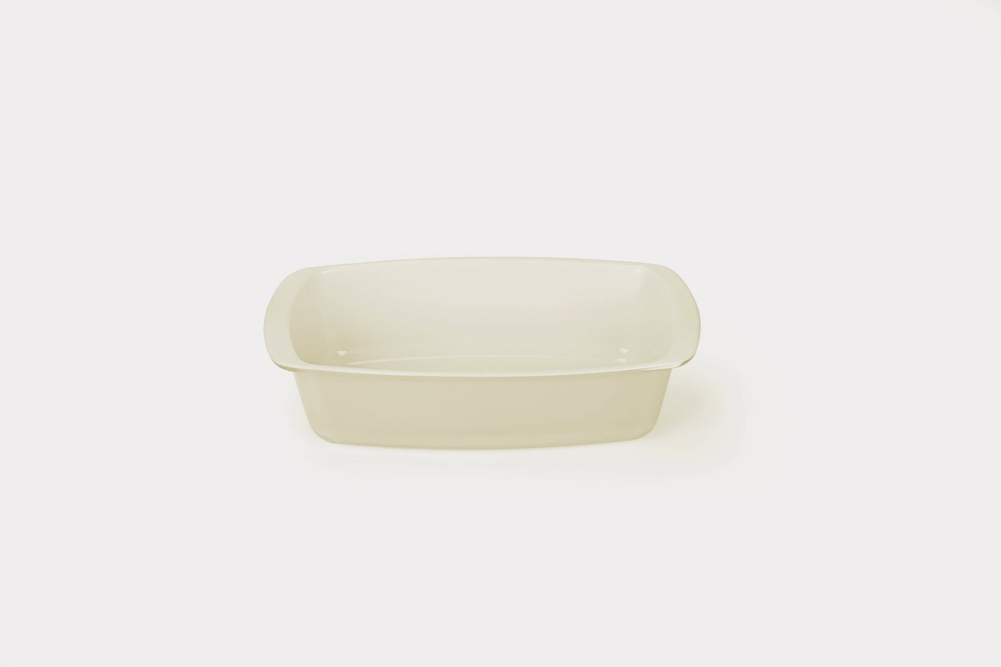 CREAM 9' X 5" BOROSILICATE GLASS LOAF PAN