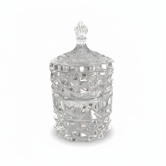 DIAMOND GLASS CANDY JAR