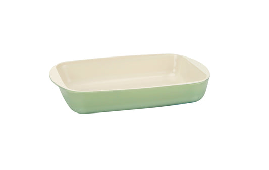SAGE/CREAM 3.8 QT RECTANGULAR BOROSILICATE GLASS BAKING DISH