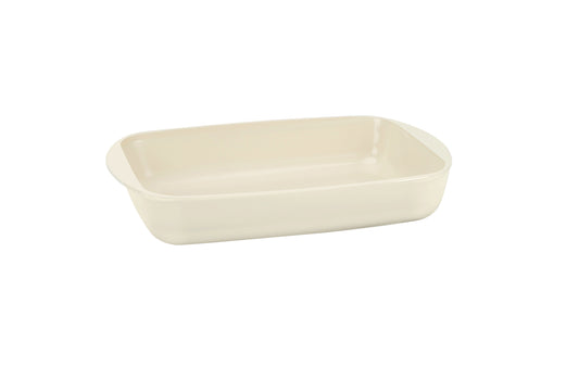 CREAM 3.8 QT RECTANGULAR BOROSILICATE GLASS BAKING DISH