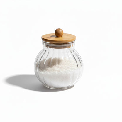 16.9 OZ GOURD SHAPE JAR W/ WOOD LID