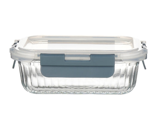 12.5 oz Ribbed Rect. Borosilicate Food Storage