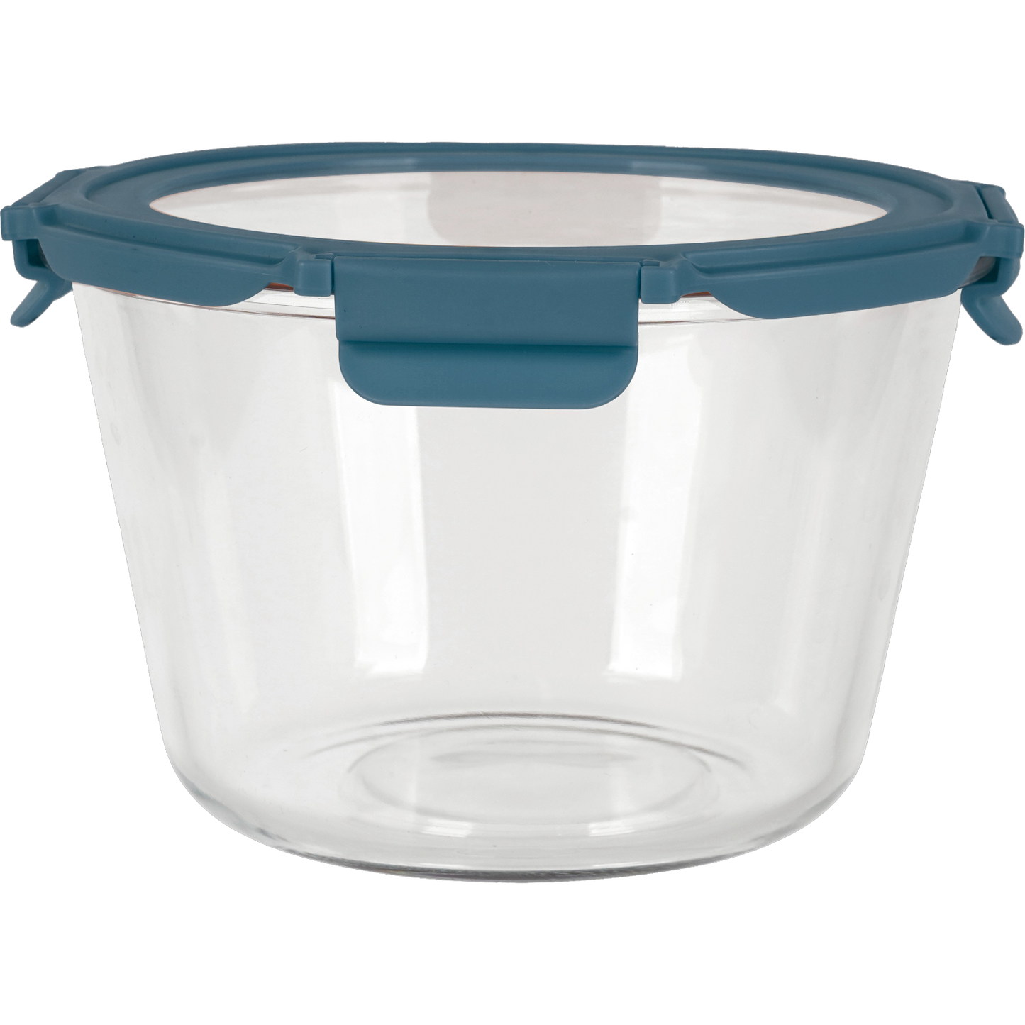 71 OZ ROUND BOROSILICATE DEEP FOOD STORAGE W/ BLUE LID