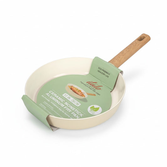 10" OPEN FRY PAN-DARK CREAM