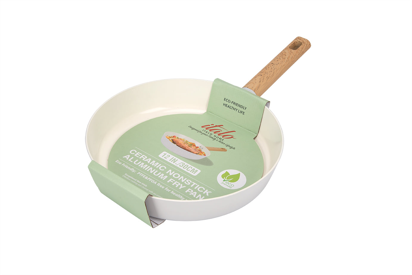 12" Open Fry Pan-Light Gray
