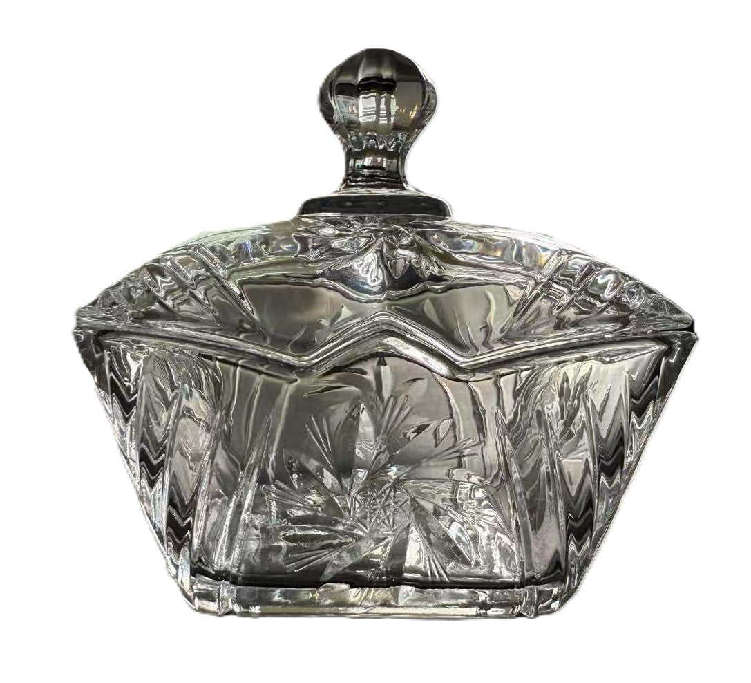 Floral Glass Candy Jar