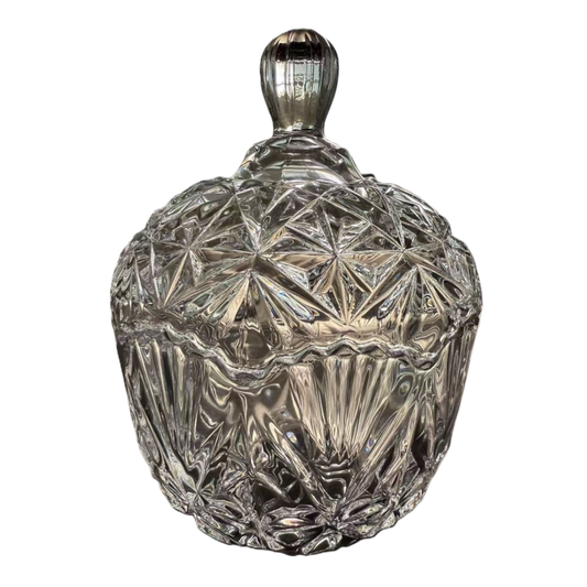 LARGE CUT GLASS CANDY JAR