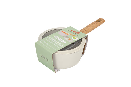 2QT COVERED SAUCEPAN CREAM