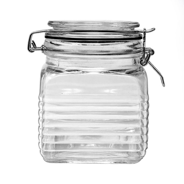 Glass Container Square 3.4 Cup (Square, Blue) (2pk) - Case - 12 Units